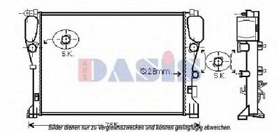 AKS DASIS 120098n -  Радиатор, охлаждение двигателя